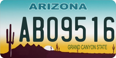 AZ license plate ABO9516