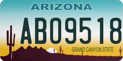AZ license plate ABO9518