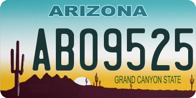AZ license plate ABO9525