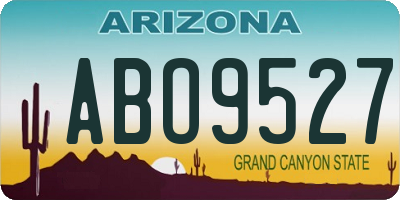 AZ license plate ABO9527