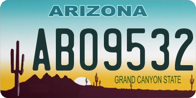 AZ license plate ABO9532