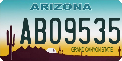 AZ license plate ABO9535