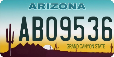 AZ license plate ABO9536