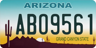 AZ license plate ABO9561