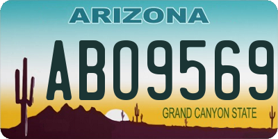 AZ license plate ABO9569