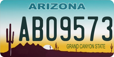 AZ license plate ABO9573