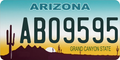 AZ license plate ABO9595