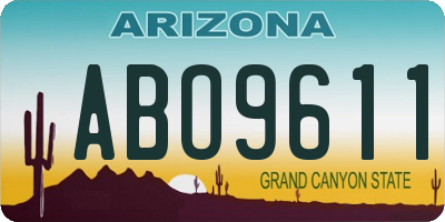 AZ license plate ABO9611