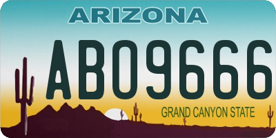 AZ license plate ABO9666