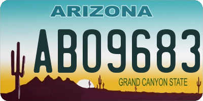 AZ license plate ABO9683