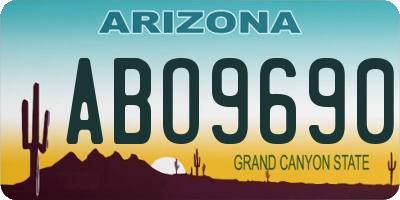 AZ license plate ABO9690