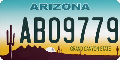 AZ license plate ABO9779