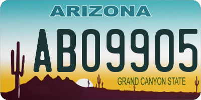 AZ license plate ABO9905