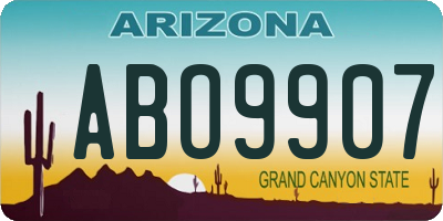 AZ license plate ABO9907