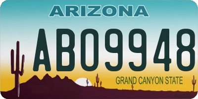 AZ license plate ABO9948