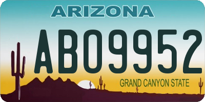 AZ license plate ABO9952