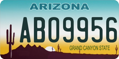 AZ license plate ABO9956