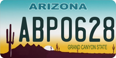 AZ license plate ABP0628
