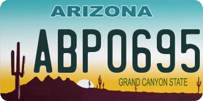 AZ license plate ABP0695