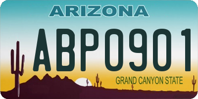 AZ license plate ABP0901