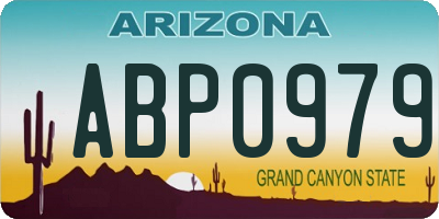 AZ license plate ABP0979