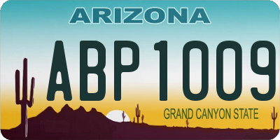 AZ license plate ABP1009