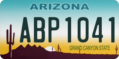 AZ license plate ABP1041