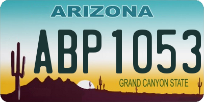AZ license plate ABP1053