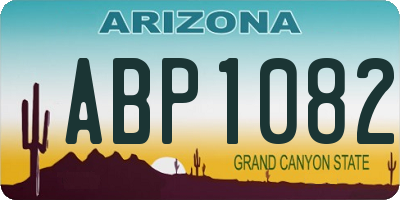 AZ license plate ABP1082