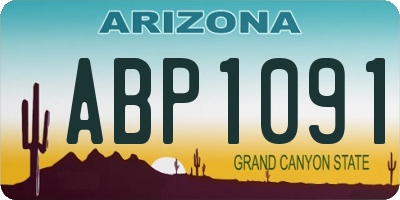 AZ license plate ABP1091