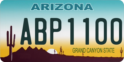 AZ license plate ABP1100