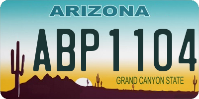 AZ license plate ABP1104