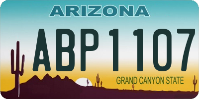 AZ license plate ABP1107
