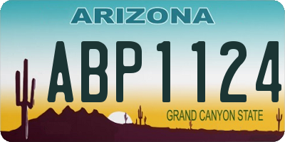 AZ license plate ABP1124