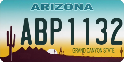 AZ license plate ABP1132