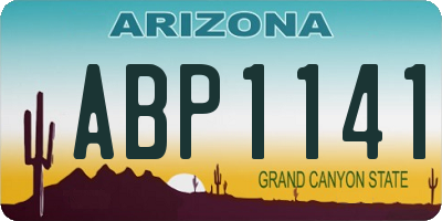 AZ license plate ABP1141
