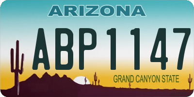 AZ license plate ABP1147