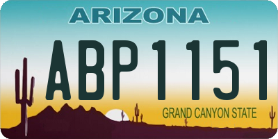 AZ license plate ABP1151
