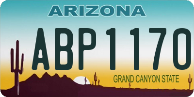 AZ license plate ABP1170