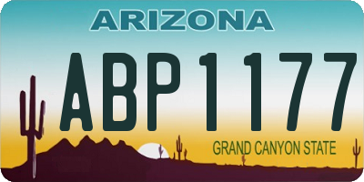 AZ license plate ABP1177