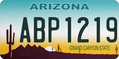 AZ license plate ABP1219