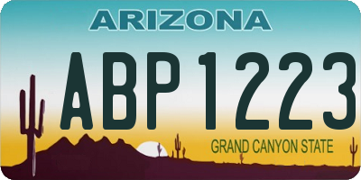 AZ license plate ABP1223