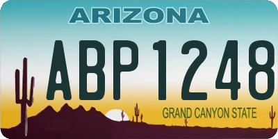 AZ license plate ABP1248