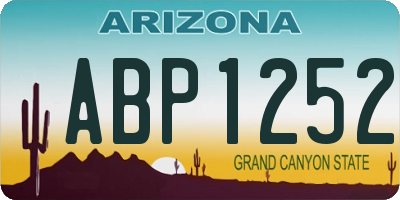 AZ license plate ABP1252