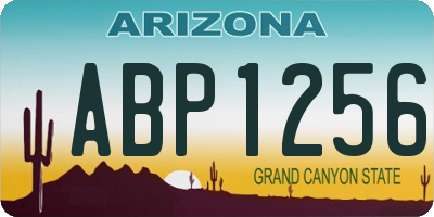 AZ license plate ABP1256