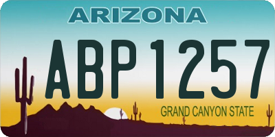 AZ license plate ABP1257