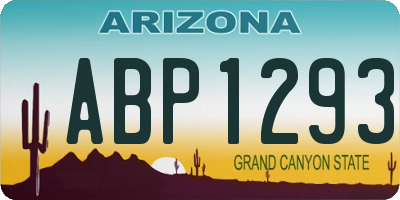 AZ license plate ABP1293