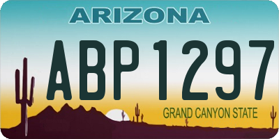 AZ license plate ABP1297