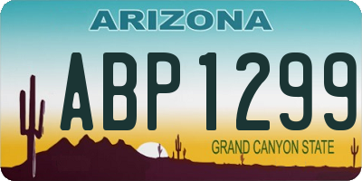 AZ license plate ABP1299