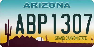 AZ license plate ABP1307